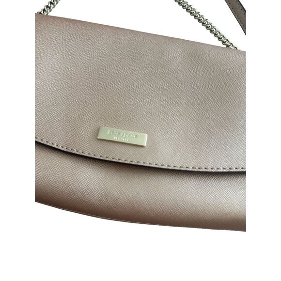KATE SPADE Rose Gold Leather Chain Shoulder Crossbody Bag - Picture 3 of 10